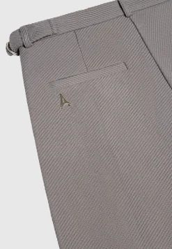 Twill Regular Trousers With Pleat