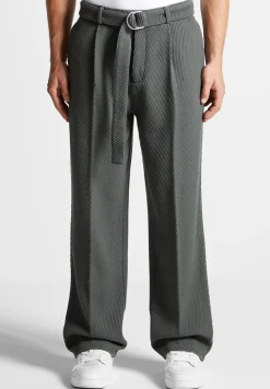 Twill Trousers With Belt