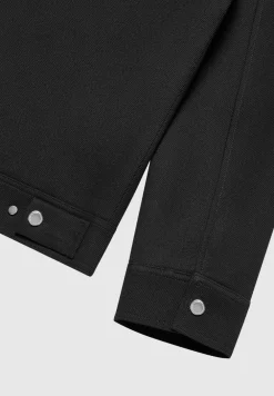 Twill Trucker Jacket With Velvet Collar