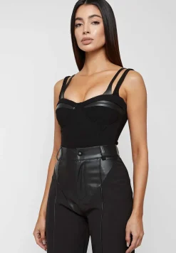 Twin Strap Ribbed Bodysuit