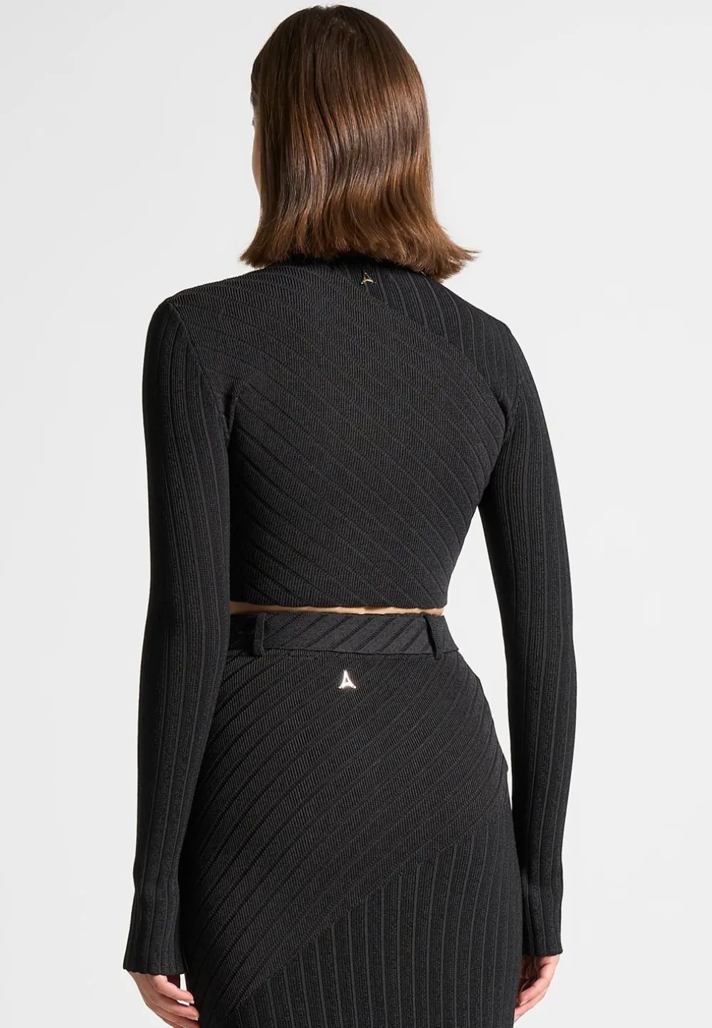 Two-Tone Ribbed Knit Top