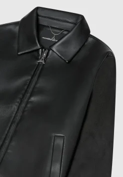 Vegan Leather & Suede Jacket