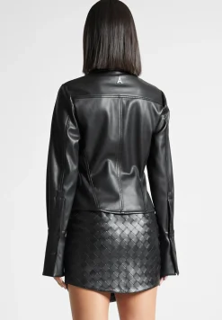 Vegan Leather Angled Shirt