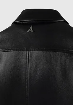 Vegan Leather Angled Shirt