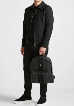 Vegan Leather Backpack With Suede Panel