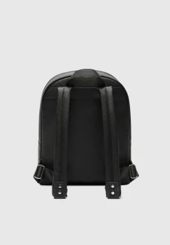 Vegan Leather Backpack With Suede Panel