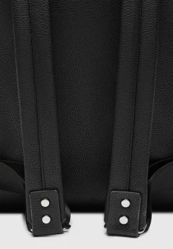 Vegan Leather Backpack With Suede Panel