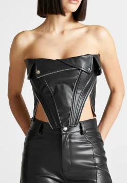 Vegan Leather Biker Corset