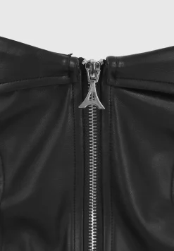 Vegan Leather Biker Corset
