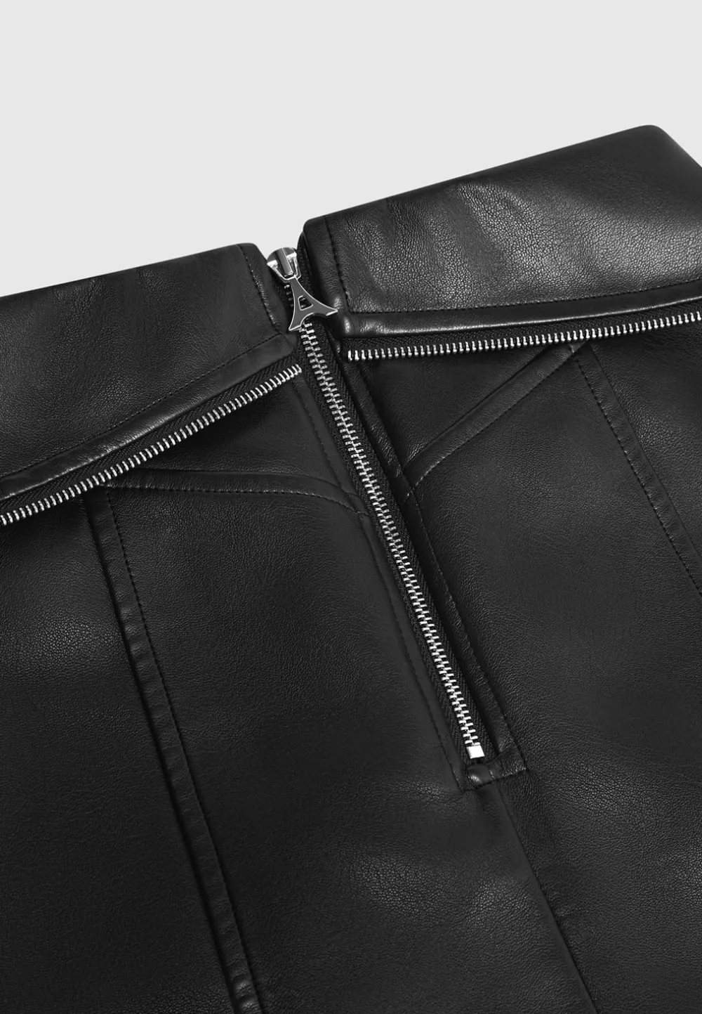 Vegan Leather Biker Mini Skirt