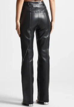 Vegan Leather Biker Trousers With Zip
