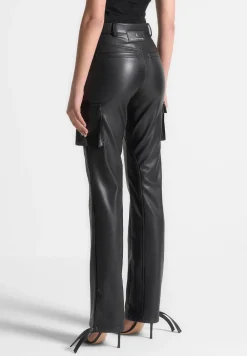 Vegan Leather Biker Trousers