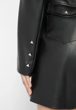 Vegan Leather Blazer Playsuit