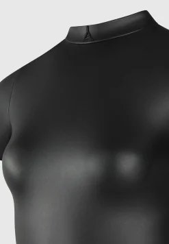 Vegan Leather Bodycon Dress With Gloves