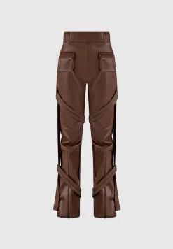 Vegan Leather Carpenter Cargo Trousers