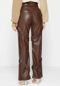 Vegan Leather Carpenter Cargo Trousers