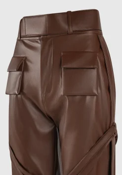 Vegan Leather Carpenter Cargo Trousers