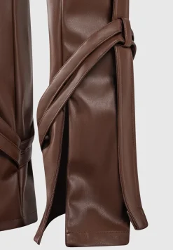 Vegan Leather Carpenter Cargo Trousers