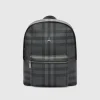 Vegan Leather Check Backpack