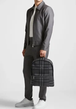 Vegan Leather Check Backpack