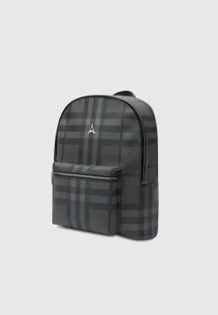 Vegan Leather Check Backpack