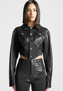 Vegan Leather Contour Jacket