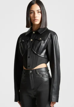 Vegan Leather Contour Jacket