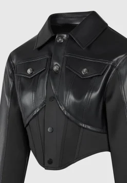 Vegan Leather Contour Jacket