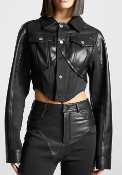 Vegan Leather Contour Jacket
