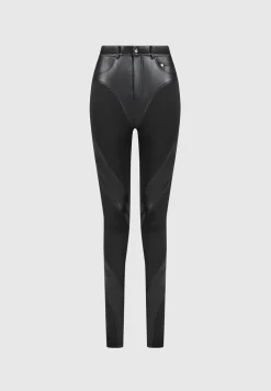 Vegan Leather Contour Leggings