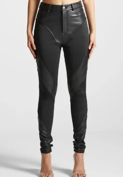 Vegan Leather Contour Leggings