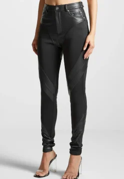 Vegan Leather Contour Leggings