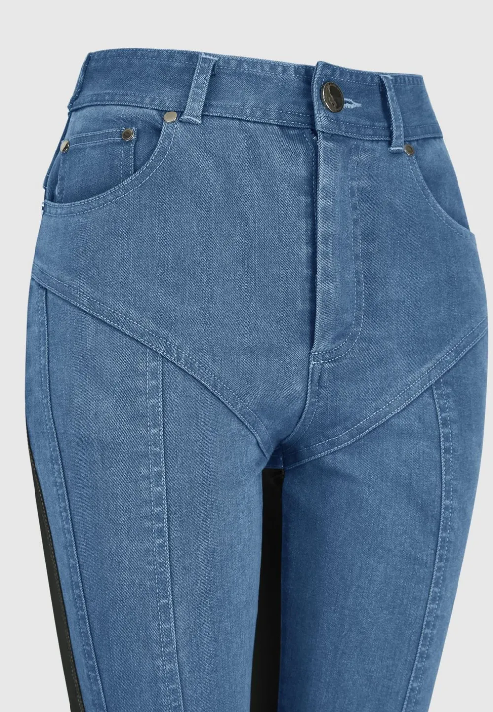 Vegan Leather Contour Skinny Jeans