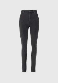 Vegan Leather Contour Skinny Jeans
