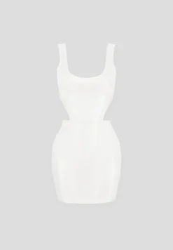 Vegan Leather Corset Mini Dress