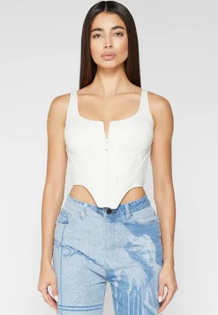 Vegan Leather Corset Top