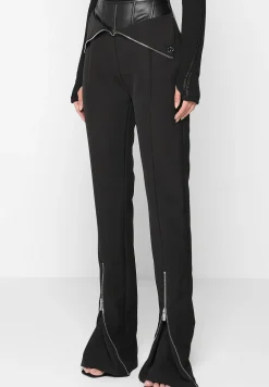 Vegan Leather Corset Zip Trousers