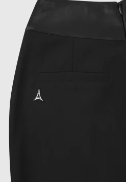 Vegan Leather Corset Zip Trousers