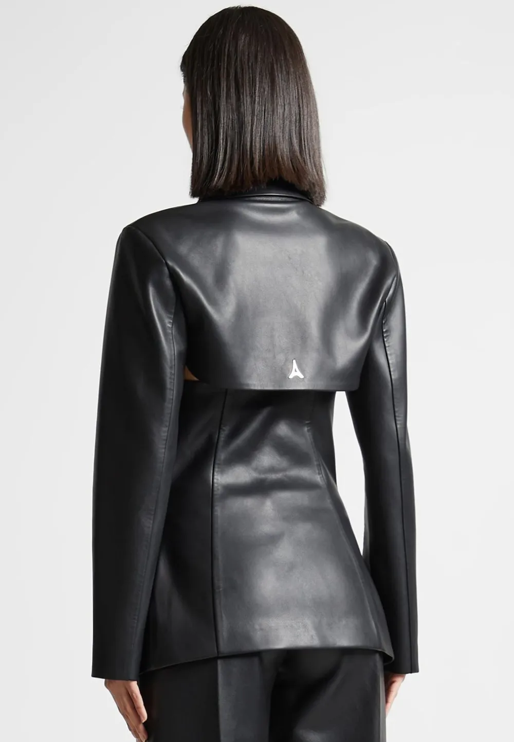 Vegan Leather Cut Out Blazer