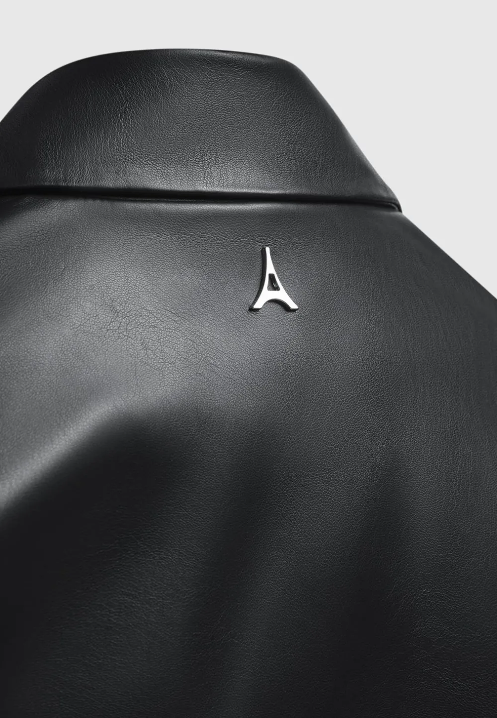 Vegan Leather Double Breasted Blazer