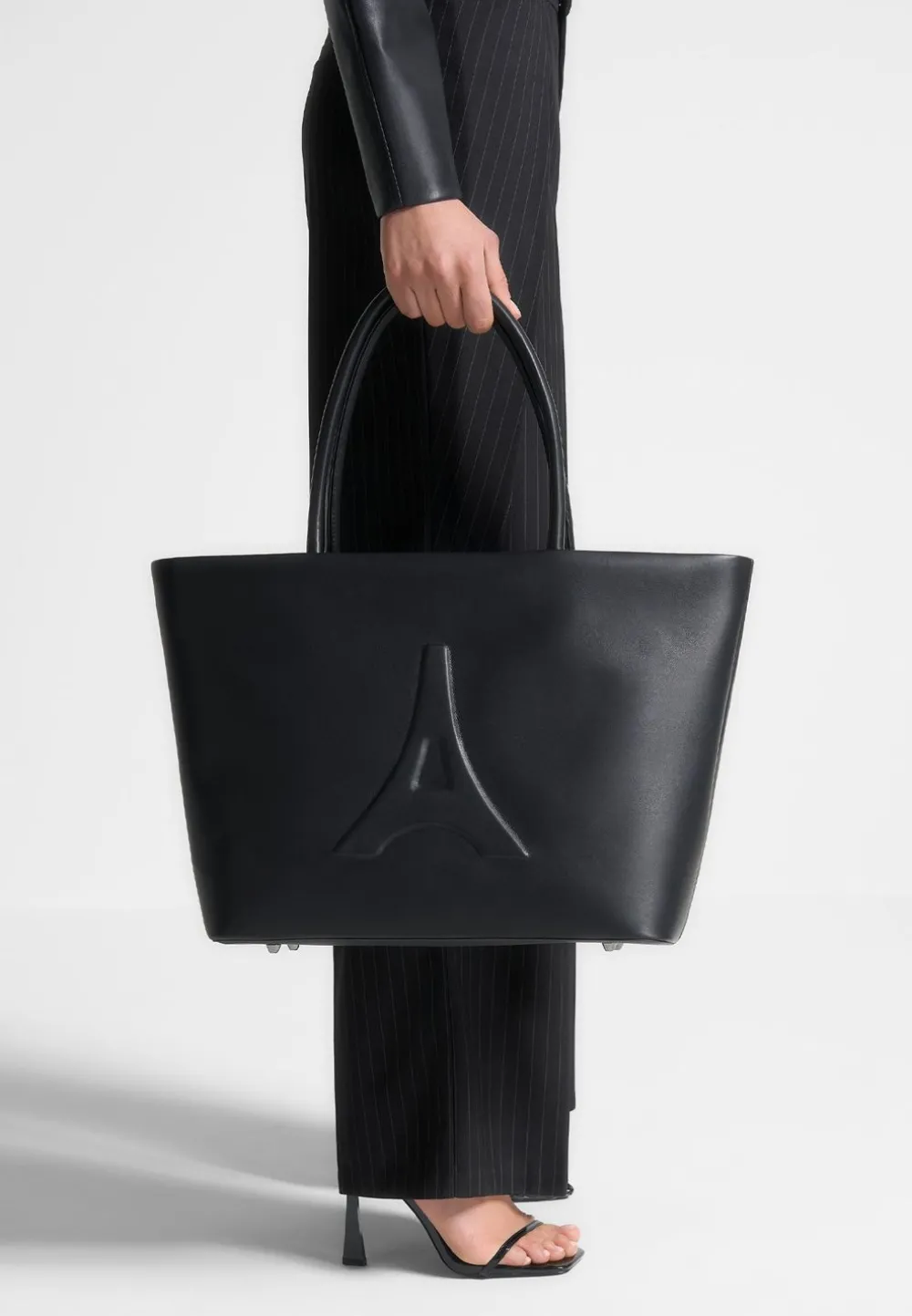 Vegan Leather Eiffel Tote Bag