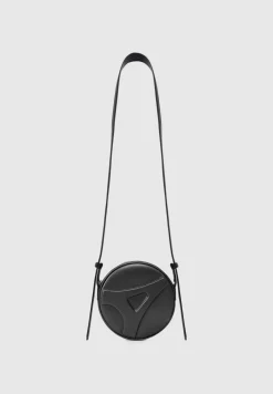 Vegan Leather Embossed Eiffel Round Bag
