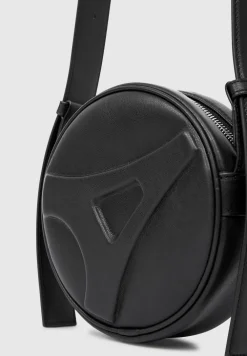 Vegan Leather Embossed Eiffel Round Bag