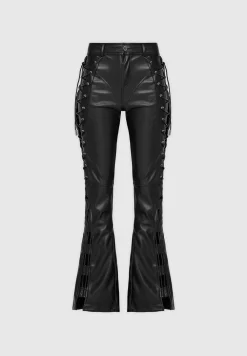 Vegan Leather Lace Up Trousers