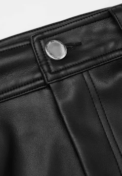 Vegan Leather Lace Up Trousers