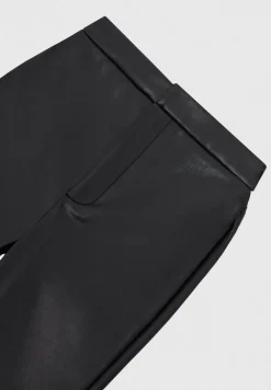 Vegan Leather Mini Flared Leggings