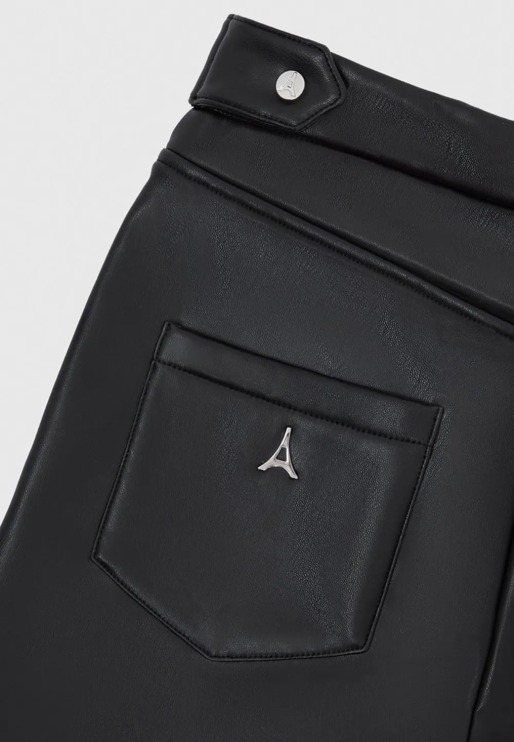 Vegan Leather Mini Flared Leggings