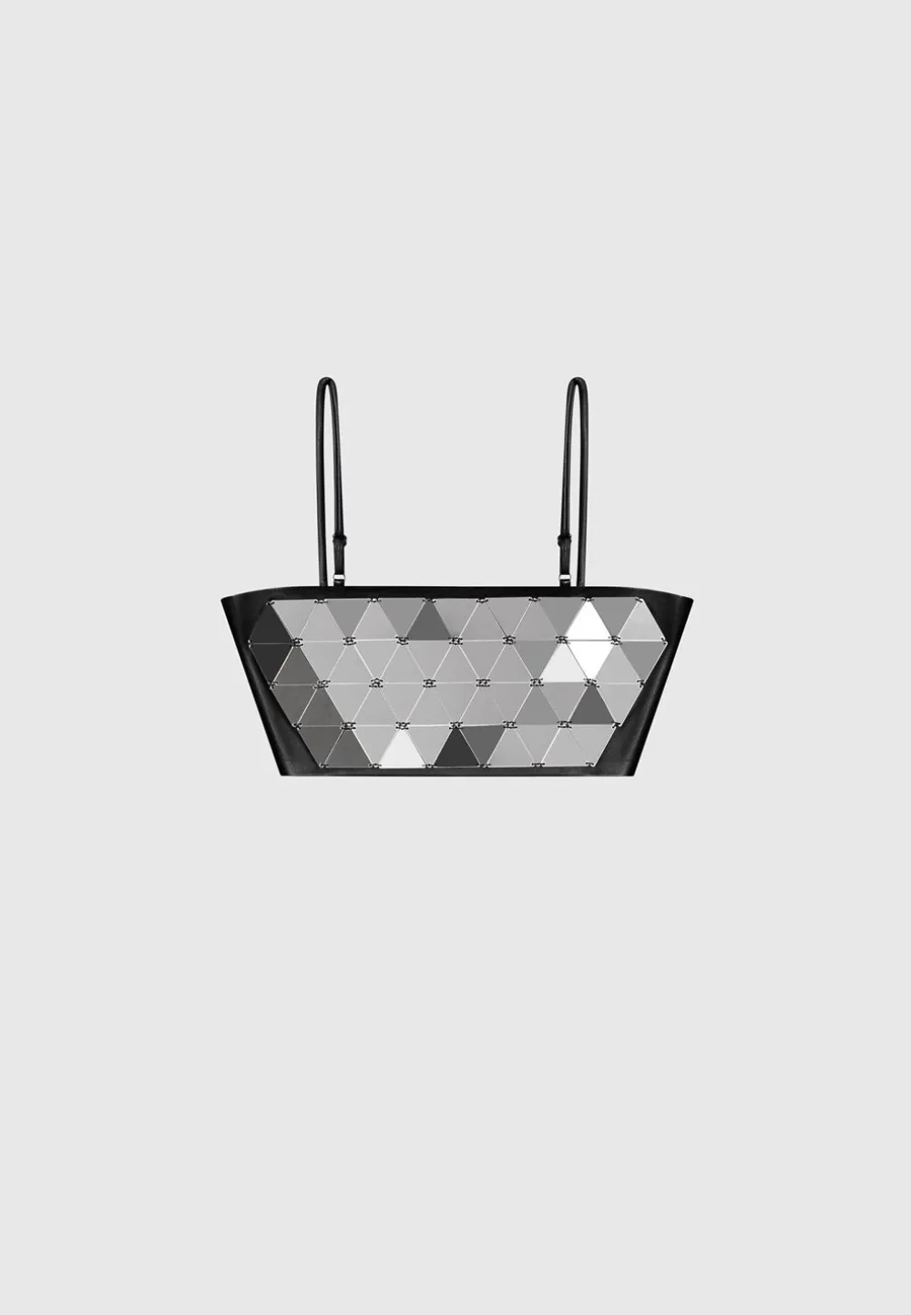 Vegan Leather Mirrored Bandeau Top