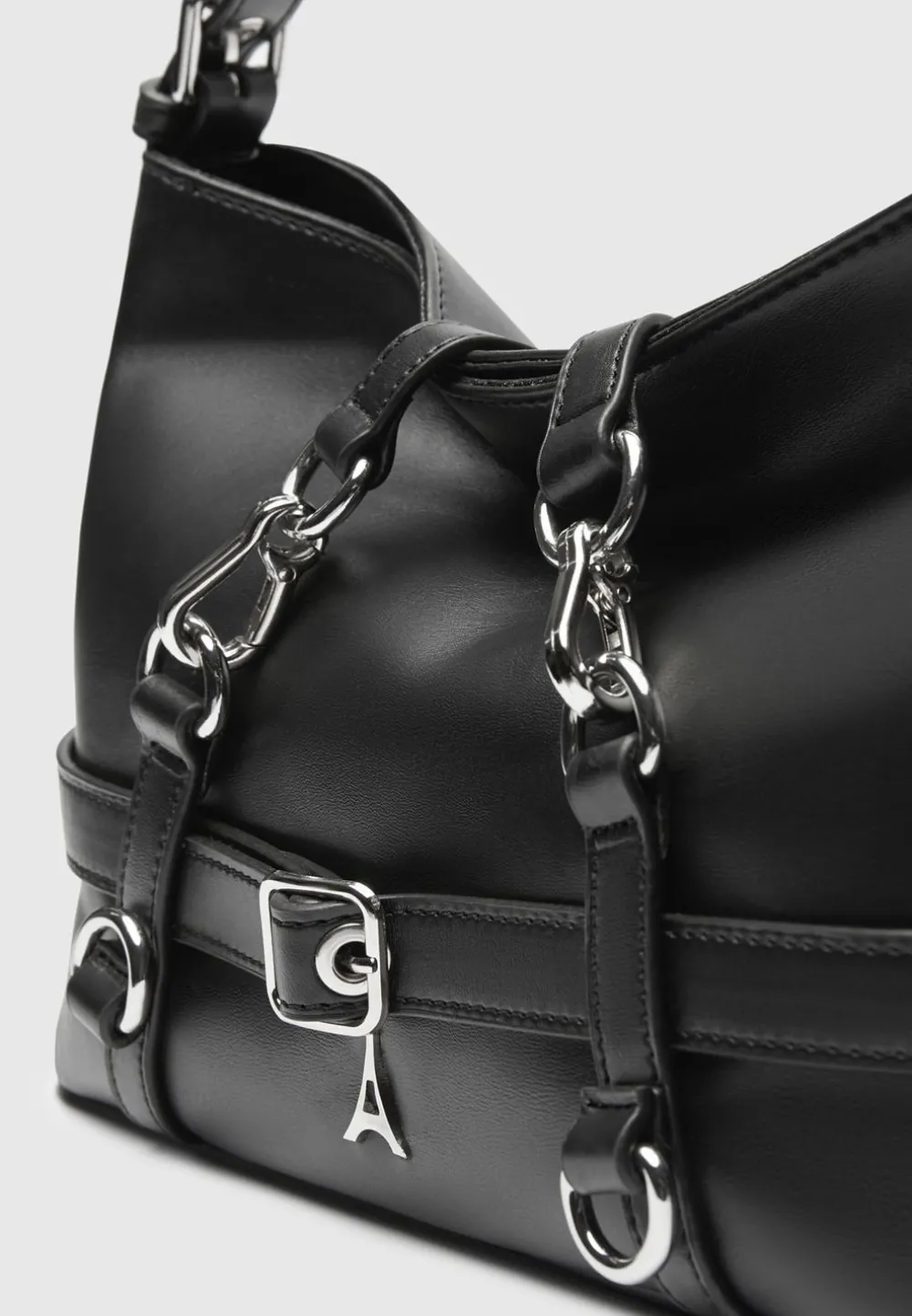 Vegan Leather Multi Strap Shoulder Bag