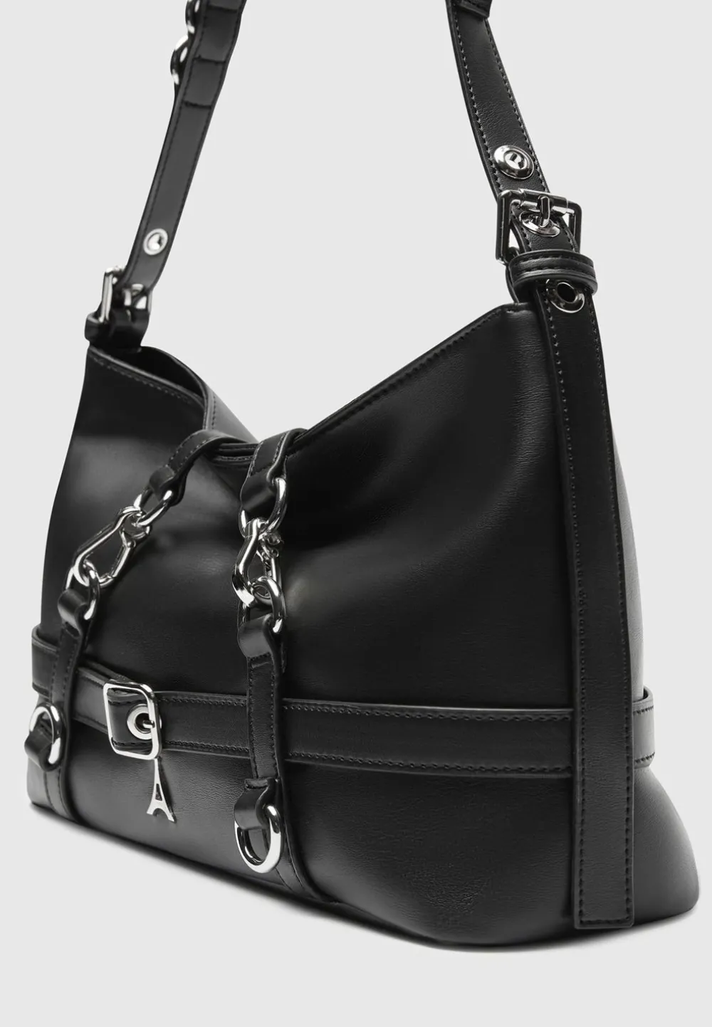 Vegan Leather Multi Strap Shoulder Bag